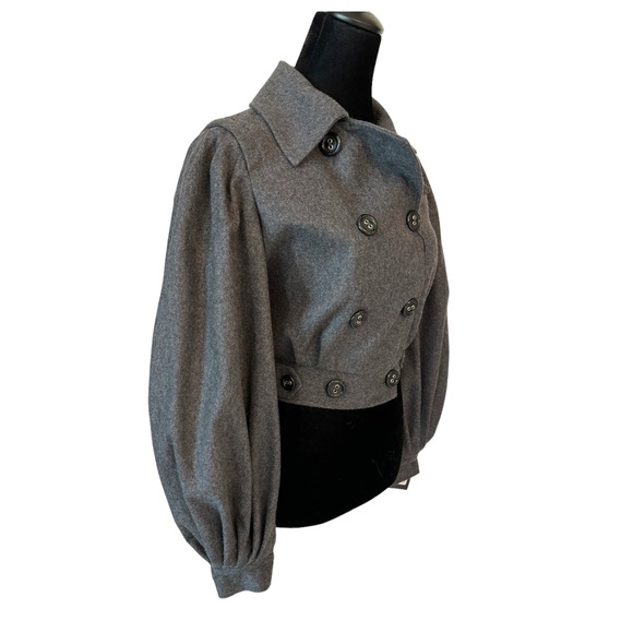 Dolce & Gabbana Gray Soft Balloon Sleeve Jacket 36 XS - Picture 4 of 14